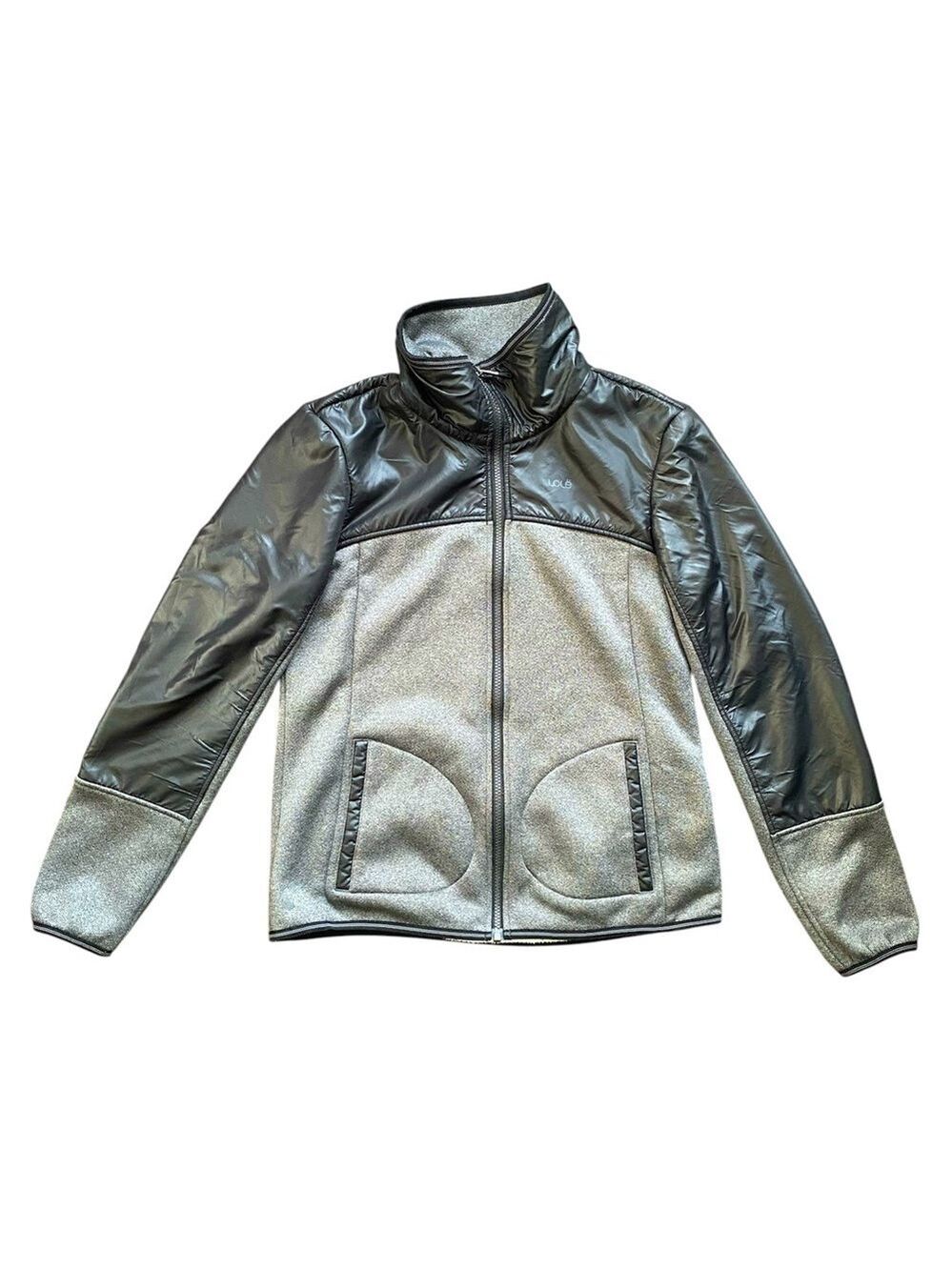 Lole Gray Black Fleece Jacket Medium
